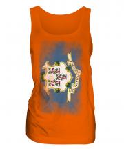 Connecticut State Faded Flag Ladies Vest