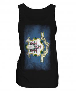Connecticut State Faded Flag Ladies Vest