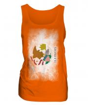 Illinois State Faded Flag Ladies Vest