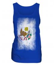 Illinois State Faded Flag Ladies Vest