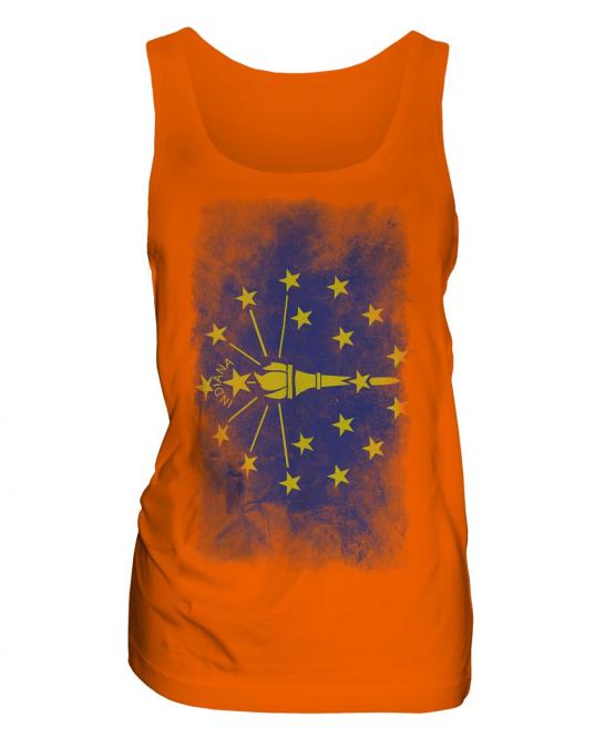 Indiana State Faded Flag Ladies Vest