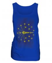 Indiana State Faded Flag Ladies Vest