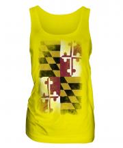 Maryland State Faded Flag Ladies Vest