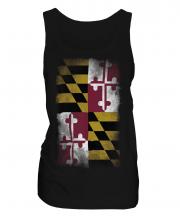 Maryland State Faded Flag Ladies Vest