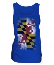 Maryland State Faded Flag Ladies Vest