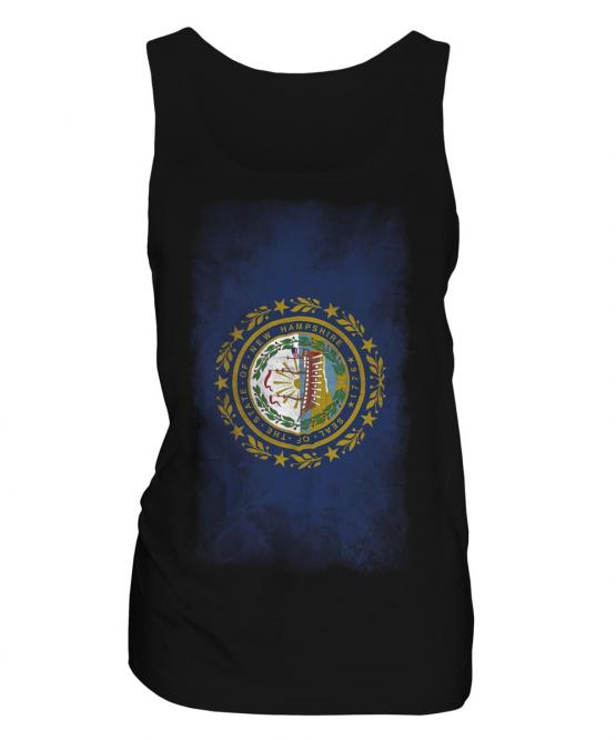 New Hampshire State Faded Flag Ladies Vest