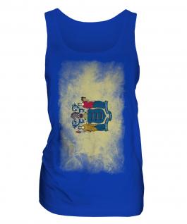 New Jersey State Faded Flag Ladies Vest