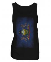 Pennsylvania State Faded Flag Ladies Vest