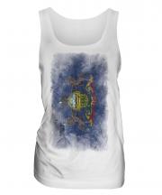 Pennsylvania State Faded Flag Ladies Vest