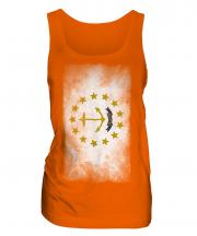 Rhode Island State Faded Flag Ladies Vest