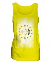 Rhode Island State Faded Flag Ladies Vest