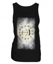 Rhode Island State Faded Flag Ladies Vest