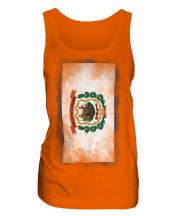 West Virginia State Faded Flag Ladies Vest