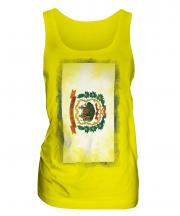West Virginia State Faded Flag Ladies Vest