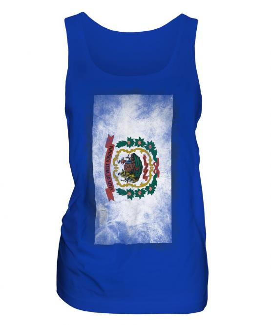 West Virginia State Faded Flag Ladies Vest