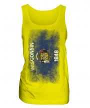 Wisconsin State Faded Flag Ladies Vest