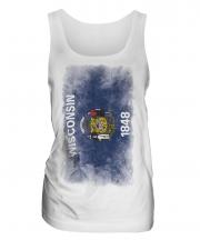 Wisconsin State Faded Flag Ladies Vest