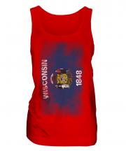 Wisconsin State Faded Flag Ladies Vest