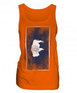Wyoming State Faded Flag Ladies Vest
