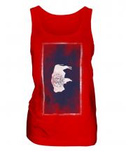 Wyoming State Faded Flag Ladies Vest
