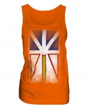 Newfoundland And Labrador Faded Flag Ladies Vest