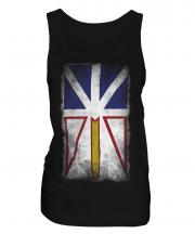 Newfoundland And Labrador Faded Flag Ladies Vest