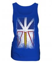 Newfoundland And Labrador Faded Flag Ladies Vest