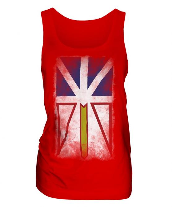 Newfoundland And Labrador Faded Flag Ladies Vest