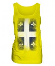 Quebec Faded Flag Ladies Vest