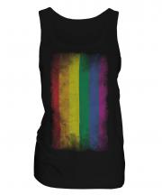 Gay Pride Faded Flag Ladies Vest