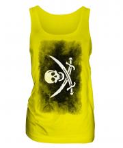 Pirate Faded Flag Ladies Vest
