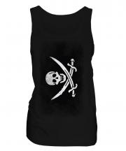 Pirate Faded Flag Ladies Vest