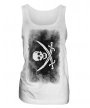 Pirate Faded Flag Ladies Vest