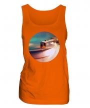 Record Player Fashion Print Ladies Vest