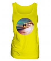 Record Player Fashion Print Ladies Vest