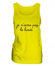 Je n aime pas le Lundi Ladies Vest