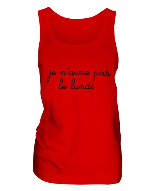 Je n aime pas le Lundi Ladies Vest