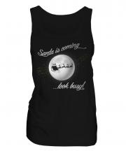 Santa Is Coming Ladies Vest