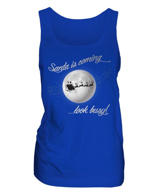 Santa Is Coming Ladies Vest