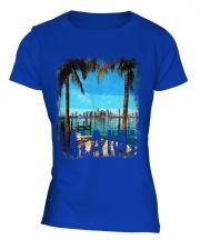 Miami Grunge Print Ladies T-Shirt