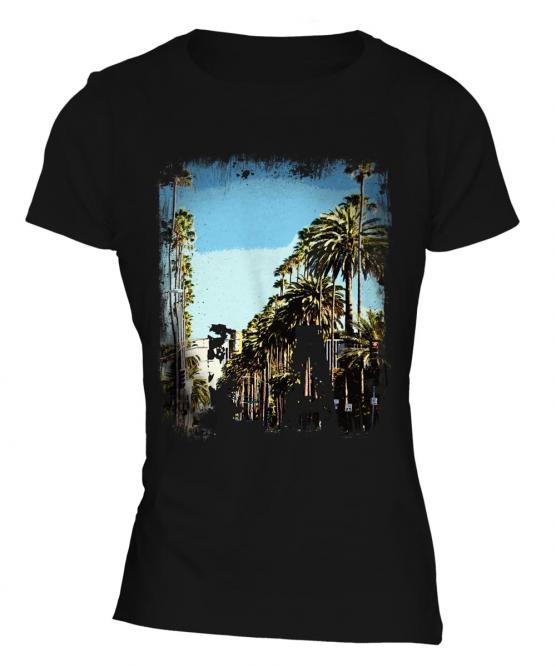 L.A. Grunge Print Ladies T-Shirt