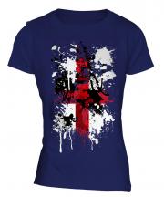 England St. George Cross Abstract Print Ladies T-Shirt