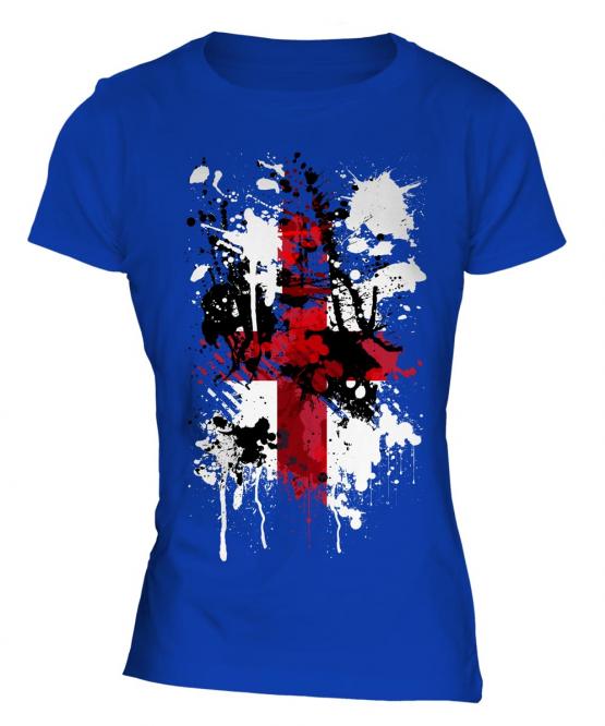 England St. George Cross Abstract Print Ladies T-Shirt