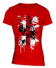 England St. George Cross Abstract Print Ladies T-Shirt