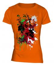 Wales Flag Abstract Print Ladies T-Shirt