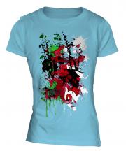Wales Flag Abstract Print Ladies T-Shirt