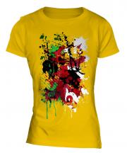 Wales Flag Abstract Print Ladies T-Shirt