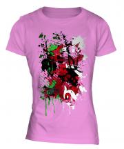 Wales Flag Abstract Print Ladies T-Shirt