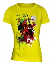 Wales Flag Abstract Print Ladies T-Shirt