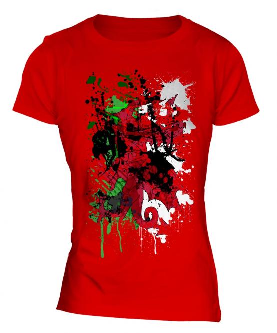 Wales Flag Abstract Print Ladies T-Shirt